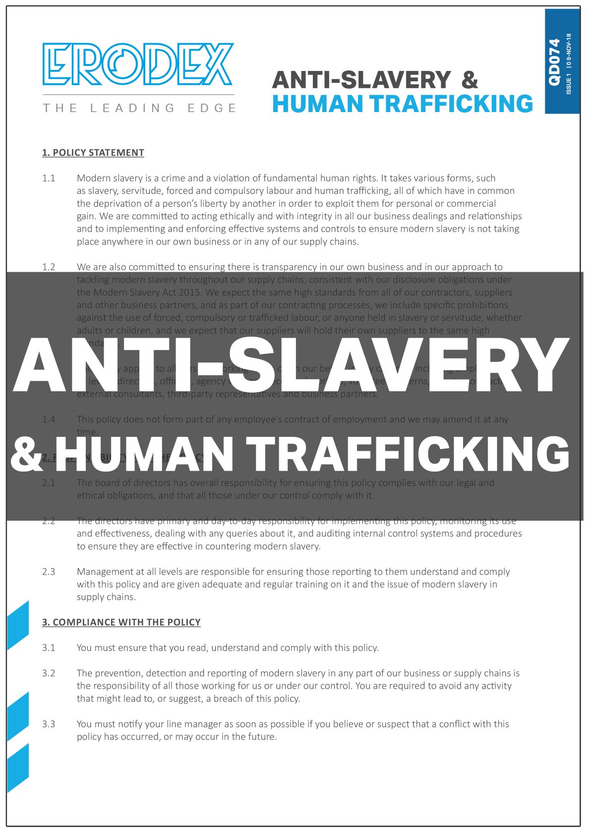 Anti-Slavery and Human Trafficking Policy